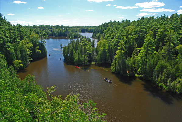 the lake seen from high above at the lookout